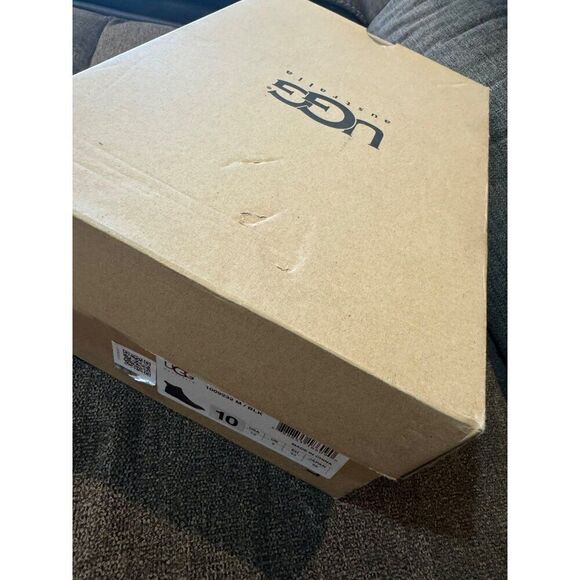 UGG Leif Men’s Black Leather Boots Size 10‎ - Picture 6 of 12